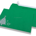 Envelop groen kerstboom