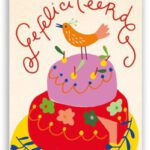 Ansichtkaart Gefeliciteerd taart