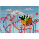 Ansichtkaart Achtbaan plezier