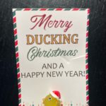 Kerst Pocket Hug kaart met Eend lichtgeel