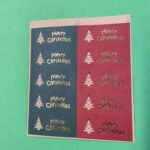 Stickers Merry Christmas rood/groen