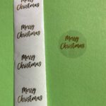 Stickers transparant met in goud de tekst Merry Christmas