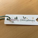 Cadeaulabel Merry Christmas wit