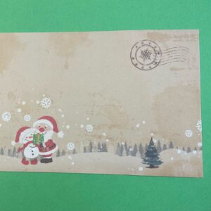 Envelop kerst tafereel