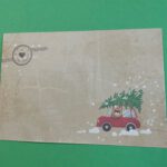 Envelop kerst auto
