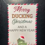 Kerst Pocket Hug kaart met Eend Lichtgroen