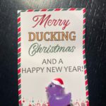 Kerst Pocket Hug kaart met Eend Paars