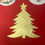 Stickers Kerstboom goud