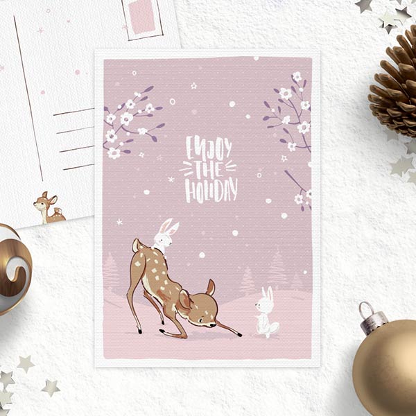 postkaart_studio_draak_oh_deer_christmas_kerst_03 Kerstkaart Enjoy - Image 1