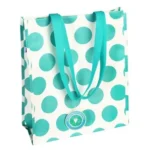 Rex London shoppingbag Turquoise on Cream