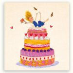 Vierkante kaart Birthday Cake