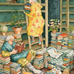 Ansichtkaart Boeken lezen