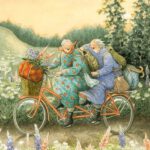 Ansichtkaart Op de Fiets