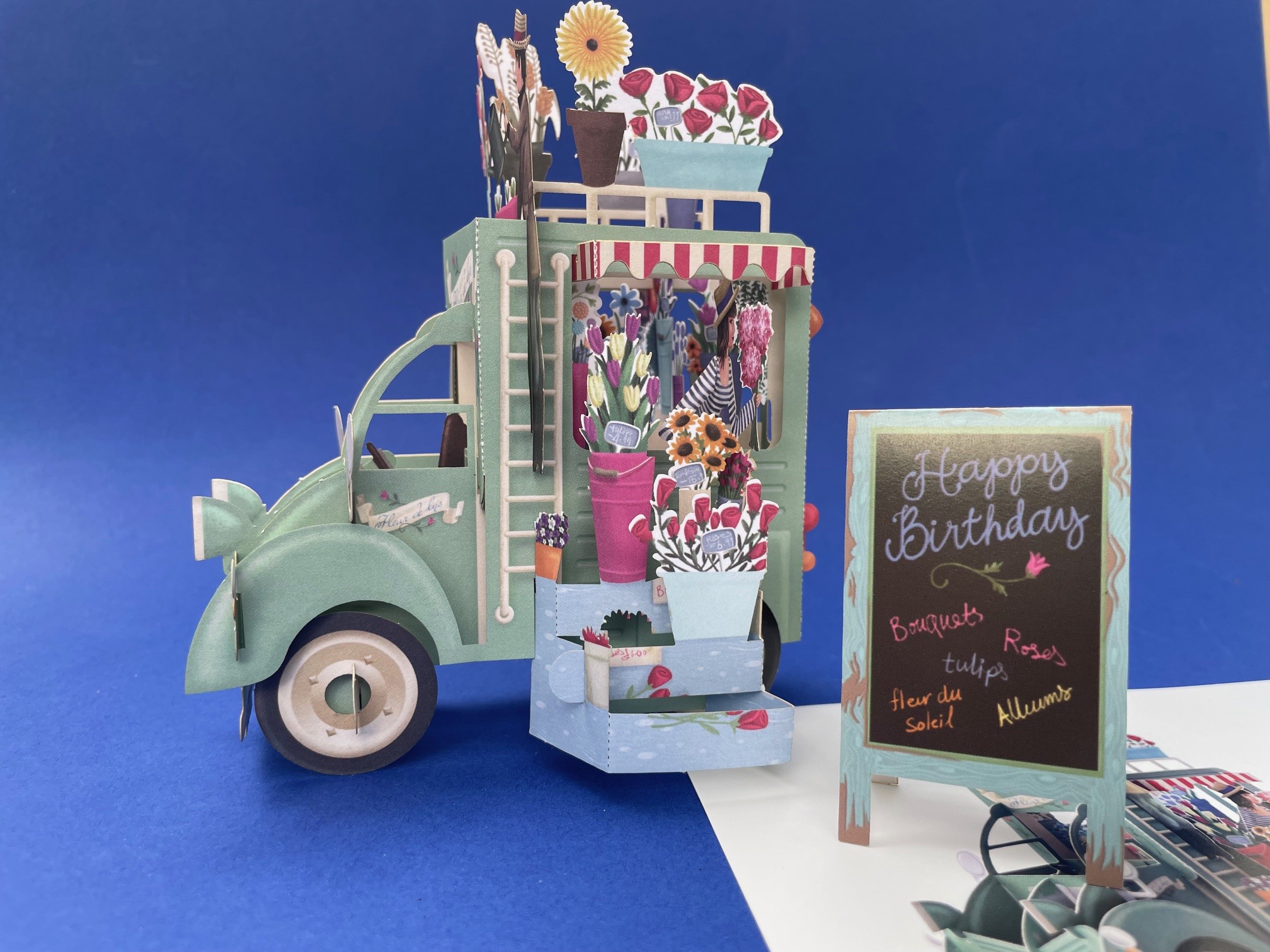 groenebus3 Pop up kaart Groene Bloemenbus - Image 1