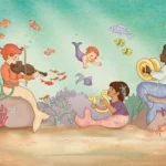 Ansichtkaart Zeemeerminnen