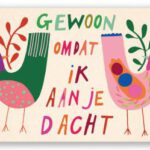 Ansichtkaart Gewoon omdat ik aan je Dacht