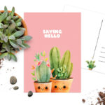 Ansichtkaart Saying Hello