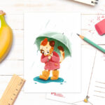 Ansichtkaart In de Regen