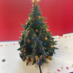 Kerstkaart Kerstboom Blauw