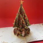 Kerstkaart Kerstboom Rood