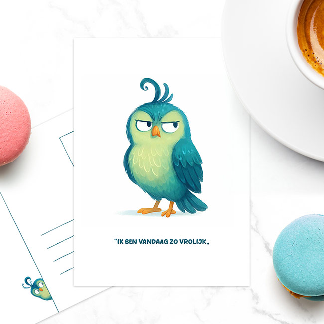 kaart_studio_draak_zin_in_vandaag_snailmail_02 Ansichtkaart Ik ben vandaag zo vrolijk - Image 1