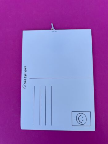 Kerstkaart Smiley Blauw - Image 2