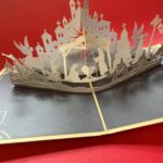 Kerstkaart Kerststal in wit