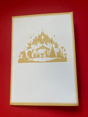 Kerstkaart Kerststal in wit - Image 2