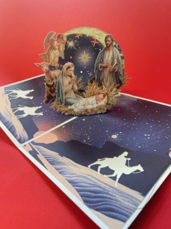 Kerstkaart met Kerststal