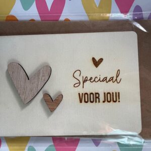 Houten kaart Speciaal voor jou
