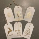 Cadeaulabels set wit met goud
