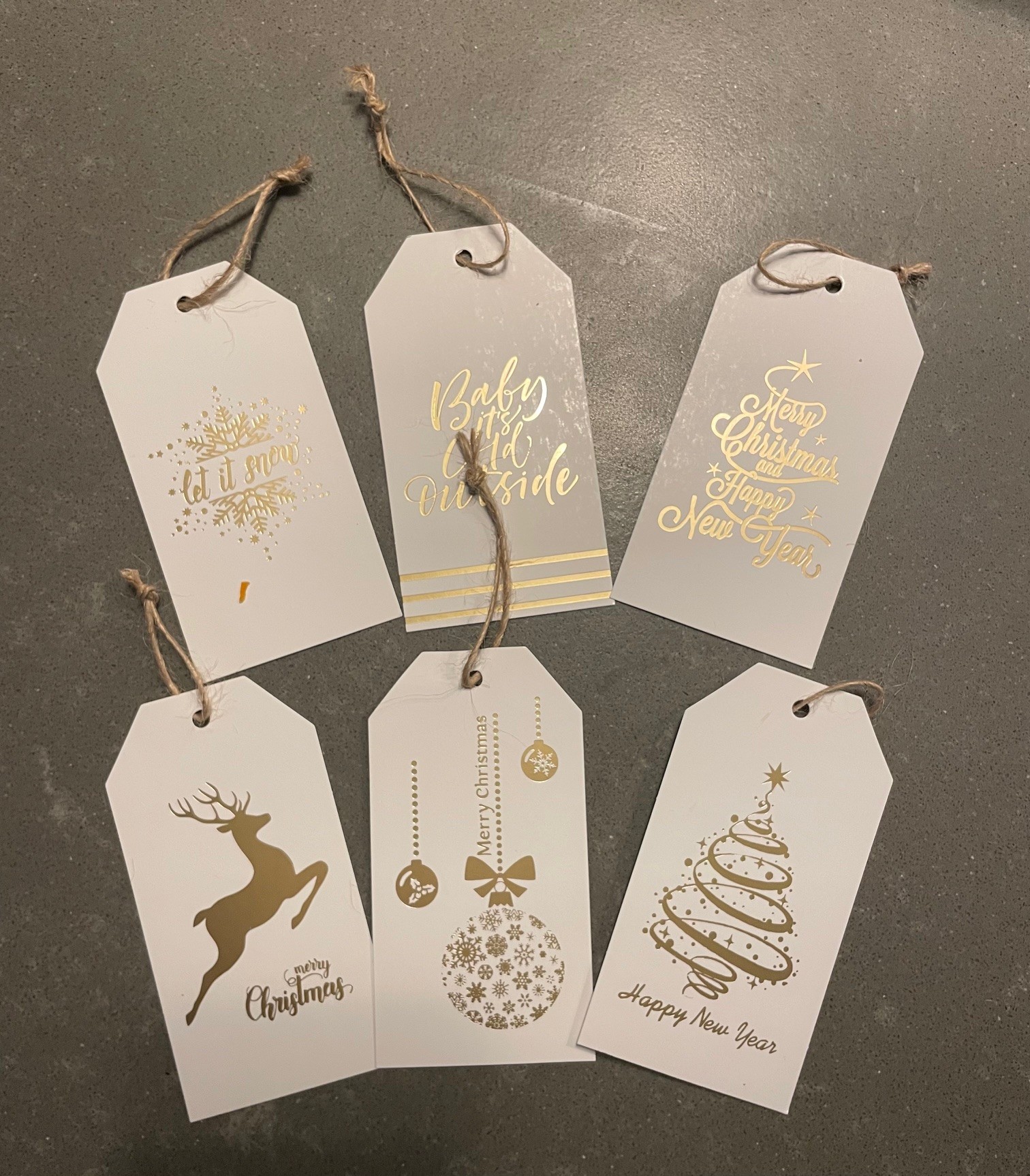 labelset wit goud2 Cadeaulabels set wit met goud - Image 1