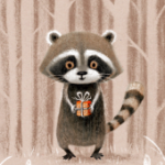 Ansichtkaart Wasbeer