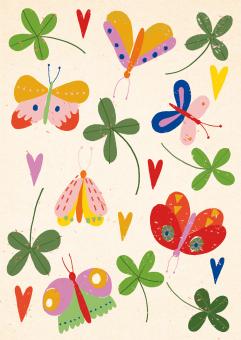 c117 Ansichtkaart Vlinders - Image 1
