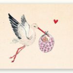 Ansichtkaart Geboorte Meisje