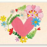 Ansichtkaart Roze Hart