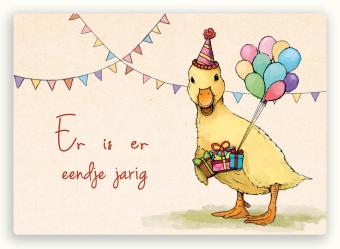kvc42-newwebje (1) Ansichtkaart Er is er eendje jarig - Image 1