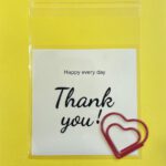 Bedankje met paperclip in hartvorm