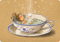 Ansichtkaart Relaxing Tea